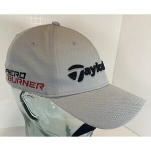 TaylorMade AeroBurner R15 Hat Gray S/M Flex Fit Fitted Golf Cap New Era